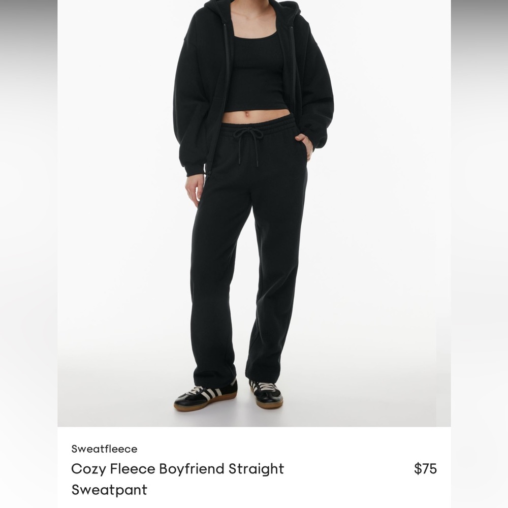 TNA cozy fleece “Boyfriend Straight Sweatpant”